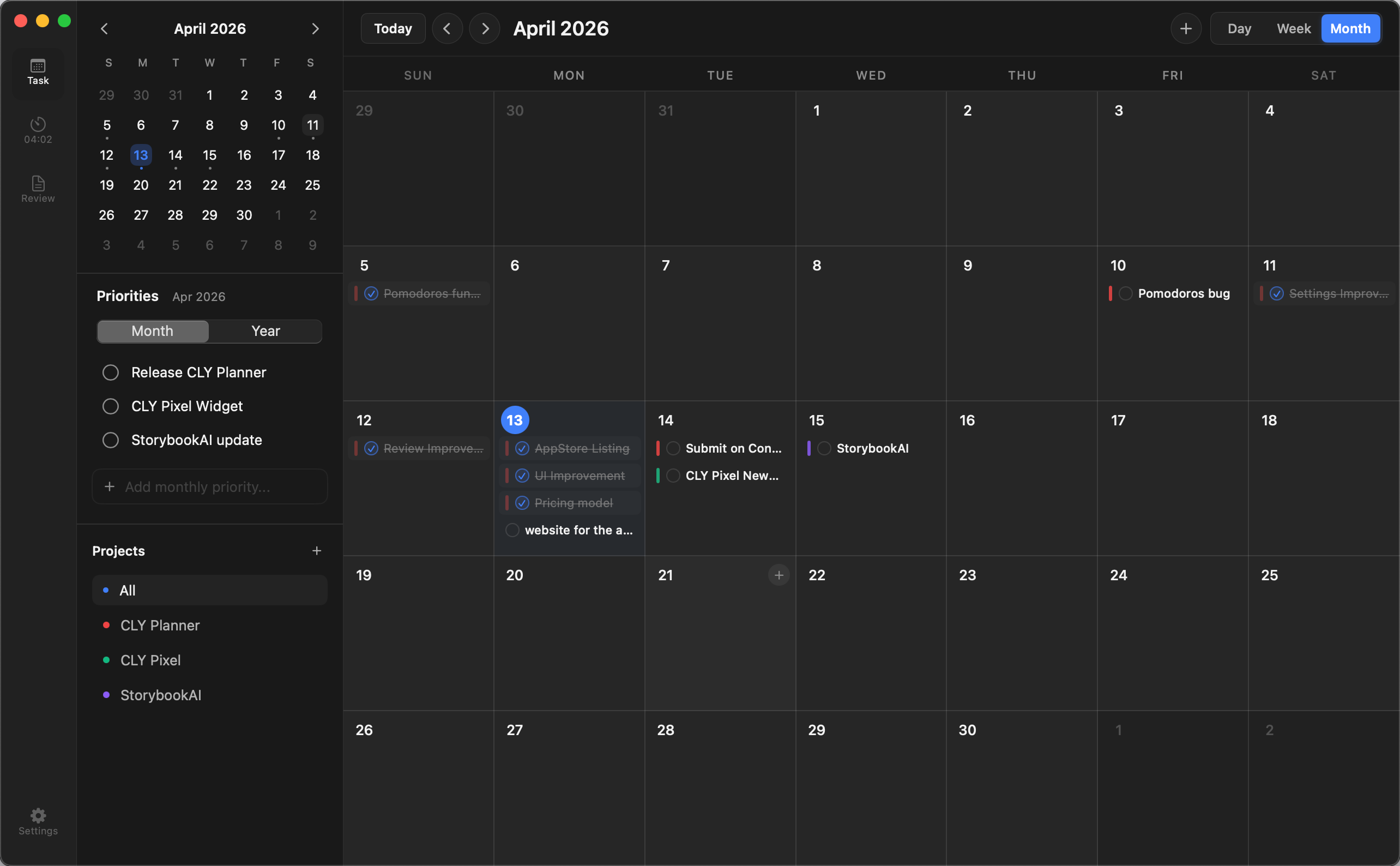 Cly Planner - Focus Mode